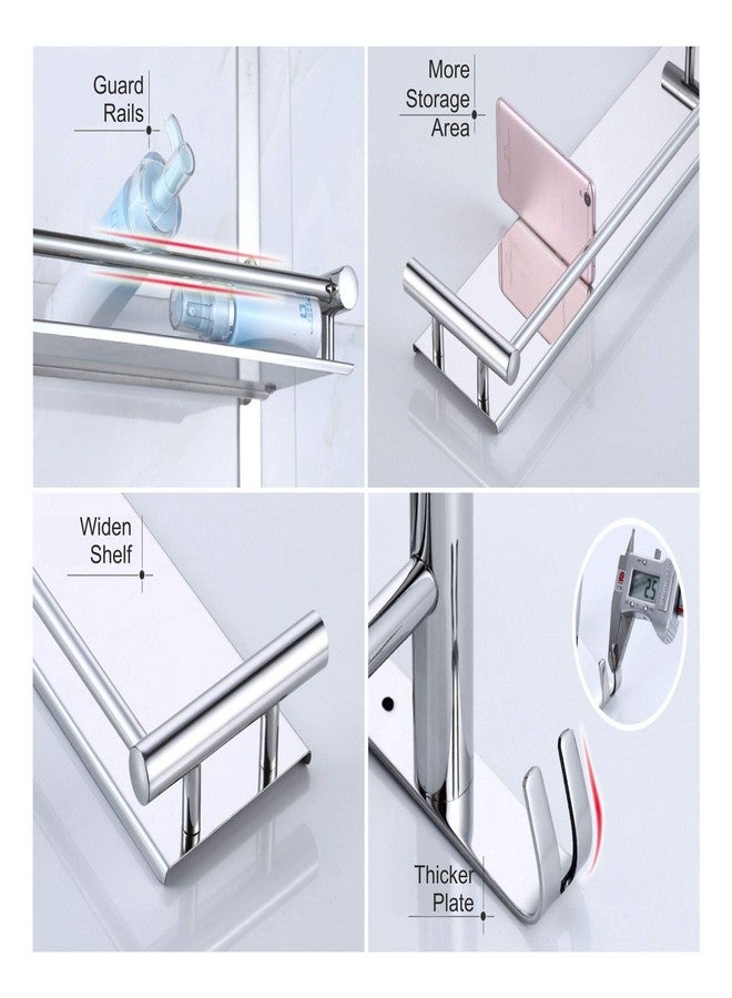 KEEPWELL Stainless Steel Nickel Chrome - Glossy Multi-use Shelf, Bathroom Accessories (Silver) - Image 4